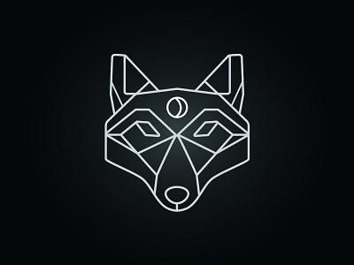 Luna Wolf graphic design lined luna wolf