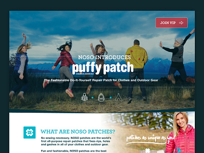 Noso Puffy Patches Landing Page design graphic design landing page micro website noso noso patches website