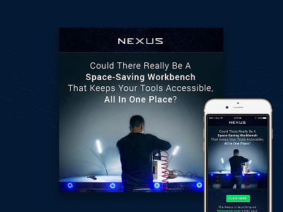Nexus Landing Page - Mobile garage graphic design kickstarter landing page mobile nexus web workbench