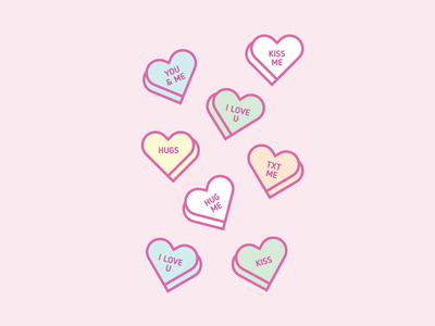 Candy Hearts candy candyhearts graphic hearts valentinesday vday weekoflove