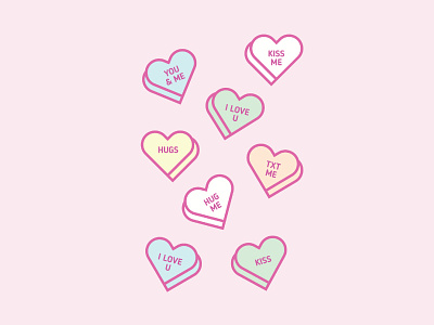 Candy Hearts candy candyhearts graphic hearts valentinesday vday weekoflove