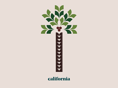 California Palm cali california design graphic graphic design illustration modern palm palm beach palm tree plant