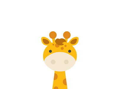 Giraffe adobe africa animals cute design flat design giraffe illustration photoshop wild animal