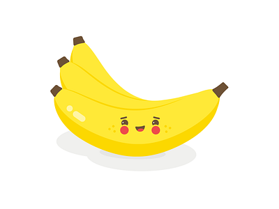 Bananas adobe adobe photoshop banana character character design creative design flat design fruit graphic design illustration photoshop sticker yellow