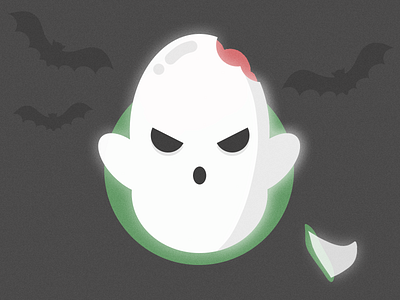 Ghost👻 adobe bat creepy design dribbbleweeklywarmup flat design ghost ghostbusters graphic design halloween happy halloween illustration monsters photoshop