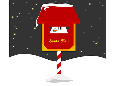 Have you posted your letters to Santa yet? adobe christmas christmas design christmas spirit cute design flat flat design illustration letter letter box mail mail box photoshop santa mail snow