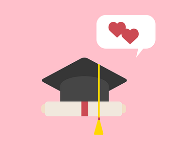 Love what you do adobe crush design flat flat design graduate graduation illustration love photoshop study university