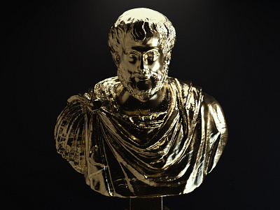 Aristotle Gold- 3d render 3d cinema4d texturing