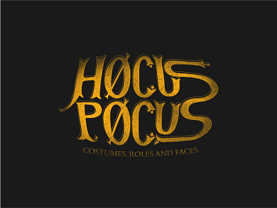Logo "Hocus Pocus" or where can I find costumes for Halloween? costumes halloween lettering logo logo design typography
