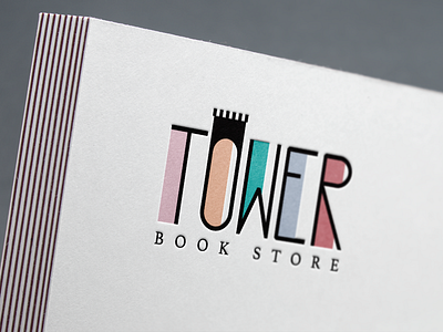 Bookstore Logo Design books bookstore color logo logo design tower