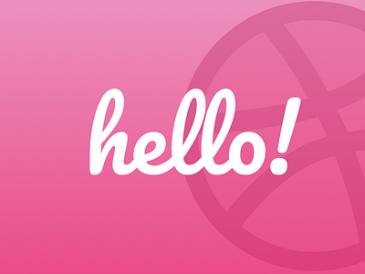 Hello, Dribbble! debut first shot welcome