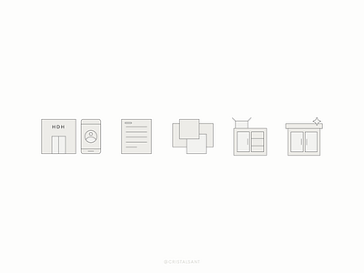 HDH Institutional Icons graphic design icons line illustration minimalist design social media social media content vector illustration