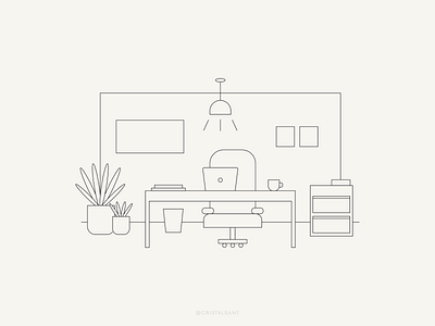 Home Office graphic design home office illustration ilustración minimalist vector vector illustration