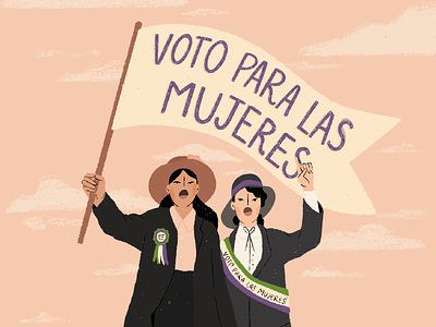 Día Mundial del Sufragio femenino en México. mexico sufragistas vote women women empowerment women in illustration