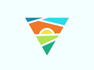 Icon design brand branding color icon logo logo design sunset triangle