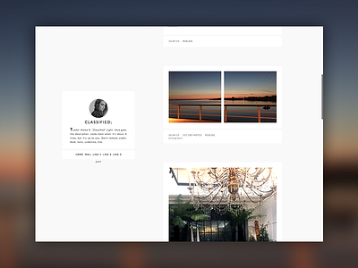 Tumblr theme CLASSIFIED;