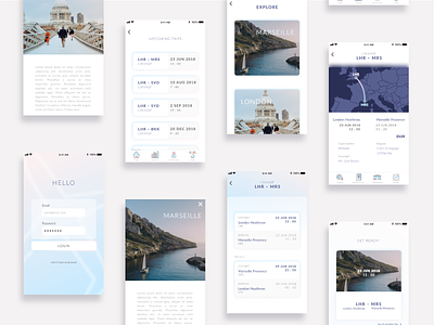 Air Travel App Concept app concept design iphone mobile travel ui