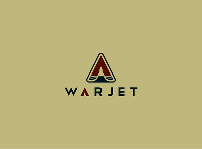 WarJet Logo brand branding identity illustration illustrator lettering logo minimal typography vector