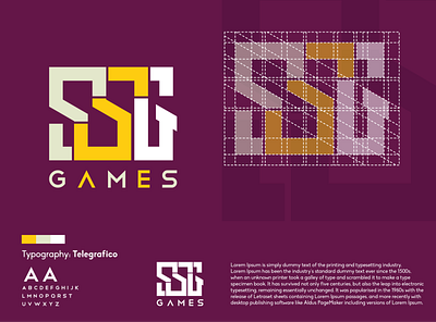 SSG Games artwork brand branding fiverr illustration lettering logo minimal typography vector