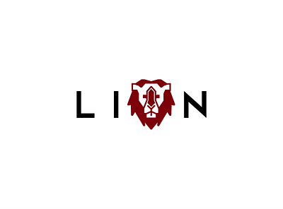 LION brand branding design fiverr flat identity illustrator logo minimal vector