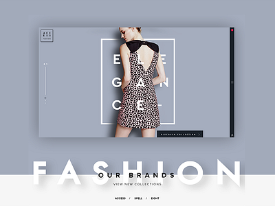 Acces fashion e-shop animation branding design flat minimal typography ui web