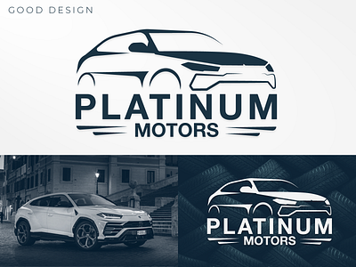 PLATINUM MOTORS branding exhibition gaylankak gooddesigngd logo logos motors platinum tire vehicle