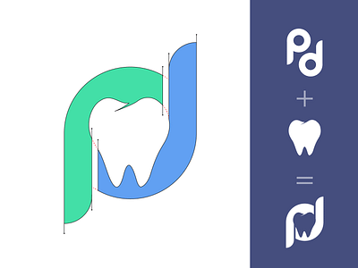 Professional Dent Logo blue dental dentist gooddesigngd green logo medical pd process teeth tooth