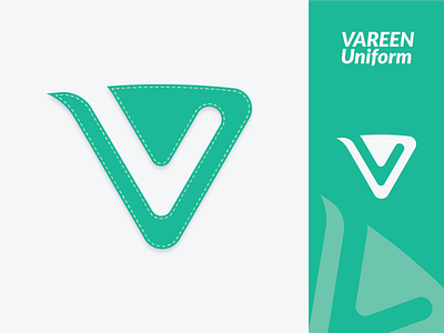 VAREEN Uniform Logo branding check clothes design fabric gooddesigngd green logo new process right typography ui vector wear