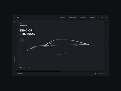 The World of Audi animation audi automotive car clean concept design digital efir minimal minimalist motion redesign ui ui design uiux website