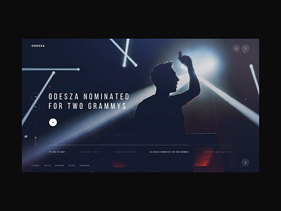 Odesza Redesign Concept animation clean concept design design digital minimal minimalist motion redesign ui ui design ux webdesign