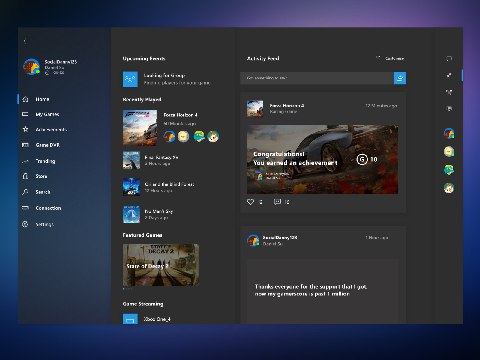 Windows 10 Xbox App Cleanup by Daniel Su on Dribbble