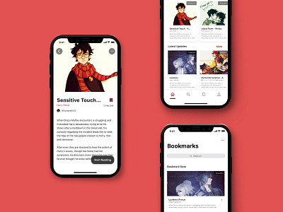 Archive of Our Own redesign android app design app design design fanfiction ios app design material design reading app tv app ui ui design ux ui ux ui design web design