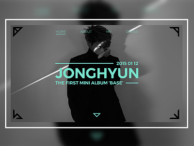Daily UI Challenge - #3 Landing Page daily daily ui challenge dailyui design jonghyun kpop landing landing page music shinee ui