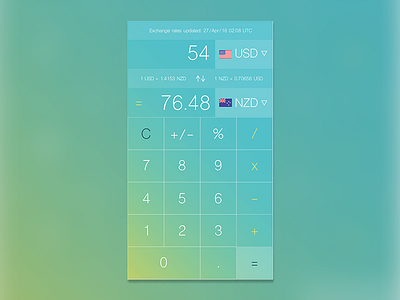 Daily UI Challenge - #4 Calculator calculator converter calculator currency calculator daily daily ui challenge money ui ui challenge