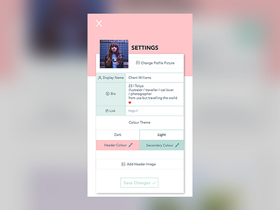 Daily UI Challenge - #7 Settings