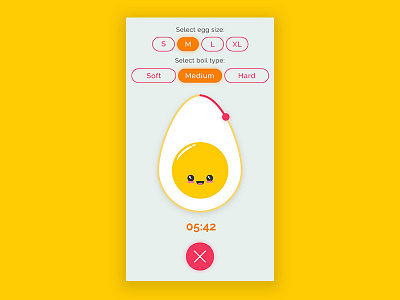 #14 Countdown Timer - Daily UI countdown countdown timer cute daily daily ui challenge eggs food timer ui