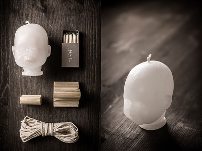 TROPE Candles: Baby head baby head branding candles handmade crafting identity packaging development product concept