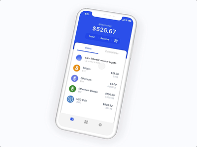Earn interest on your crypto coinbase crypto crypto currency product design ui ux