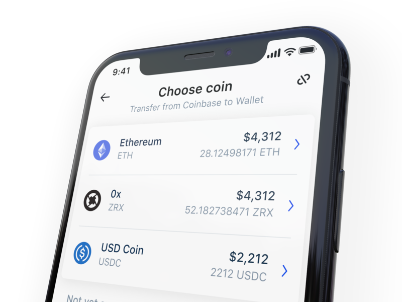 Connecting Coinbase to Wallet by Kevin Shay for Coinbase on Dribbble