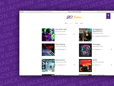 20 Jackson // Website Development