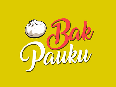 Bakpauku - Meatbun Restaurant branding design flat logo