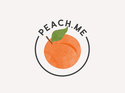 Peach.me - Online Shop aesthetic branding design flat logo minimal