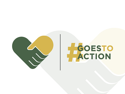 #GoesToAction - Charity Campaign action branding campaign campaign design charity design flat goestoaction helping logo