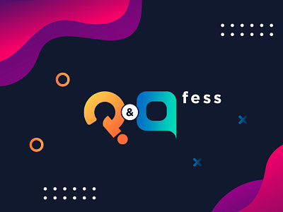 QnAfess - Logo Design branding design flat gradient header liquid logo minimal qna social media banner