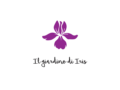 Iris Garden flower garden iris logo