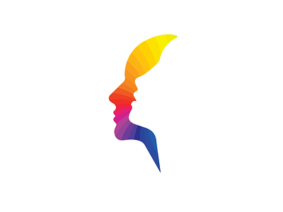 Whisper colors female logo silouette