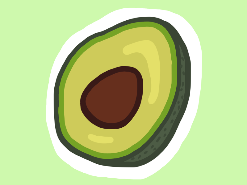 Avocado (25/100 days) illustration procreate 100dayschallenge 100daysproject