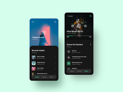 Music App Concept 🤩 album app elevation creative ios app music music app music player playlist spotify ui uidesign