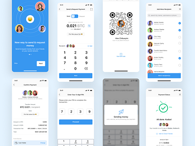 Cross-border payment UI crypto fintech mobile app payment request money send money ui ui ux design ux web3 application