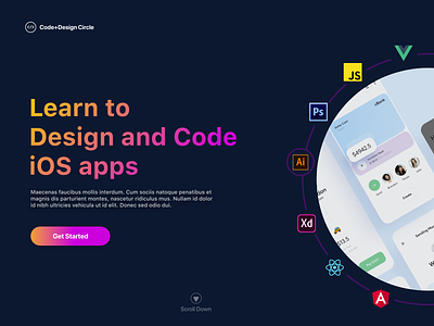 Landing Page for a Code&Design Learning Website
